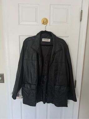 Balmain Black Vintage Leather Jacket